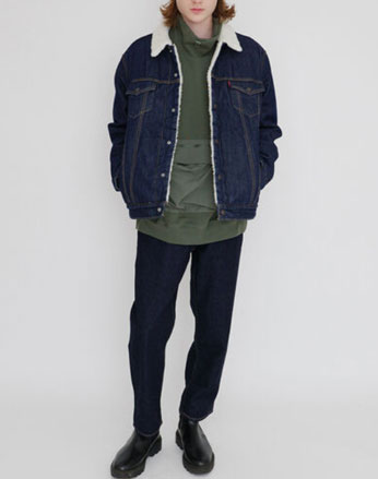 ジャケット・アウター itoko Levis Mens Trucker Jacket Denim Jeans Sherpa Color Mays Medium