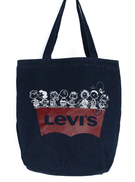 0175バットウィングトートバッグ Peanuts デニムトート スヌーピーーコラボ ジーンズネシ